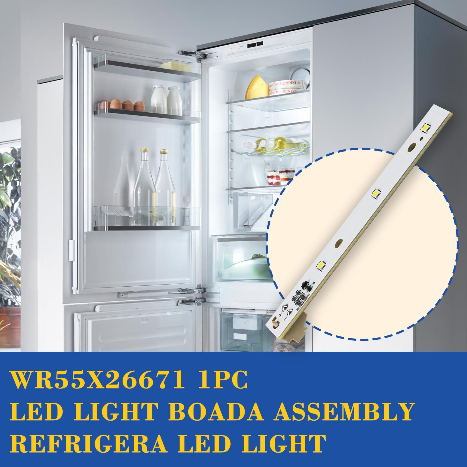 WR55X26671 LED Light Board Bulb For GE Refrigerators — 5 Pack, Waterproof, Super Bright 7500K - View #12