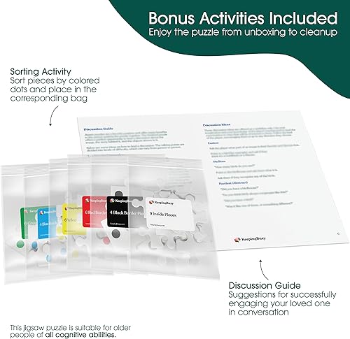 Miniatura 4 de Keeping Busy Rompecabezas de demencia para personas mayores - Rompecabezas de Alzheimer de 35 piezas para personas mayores con demencia codificado