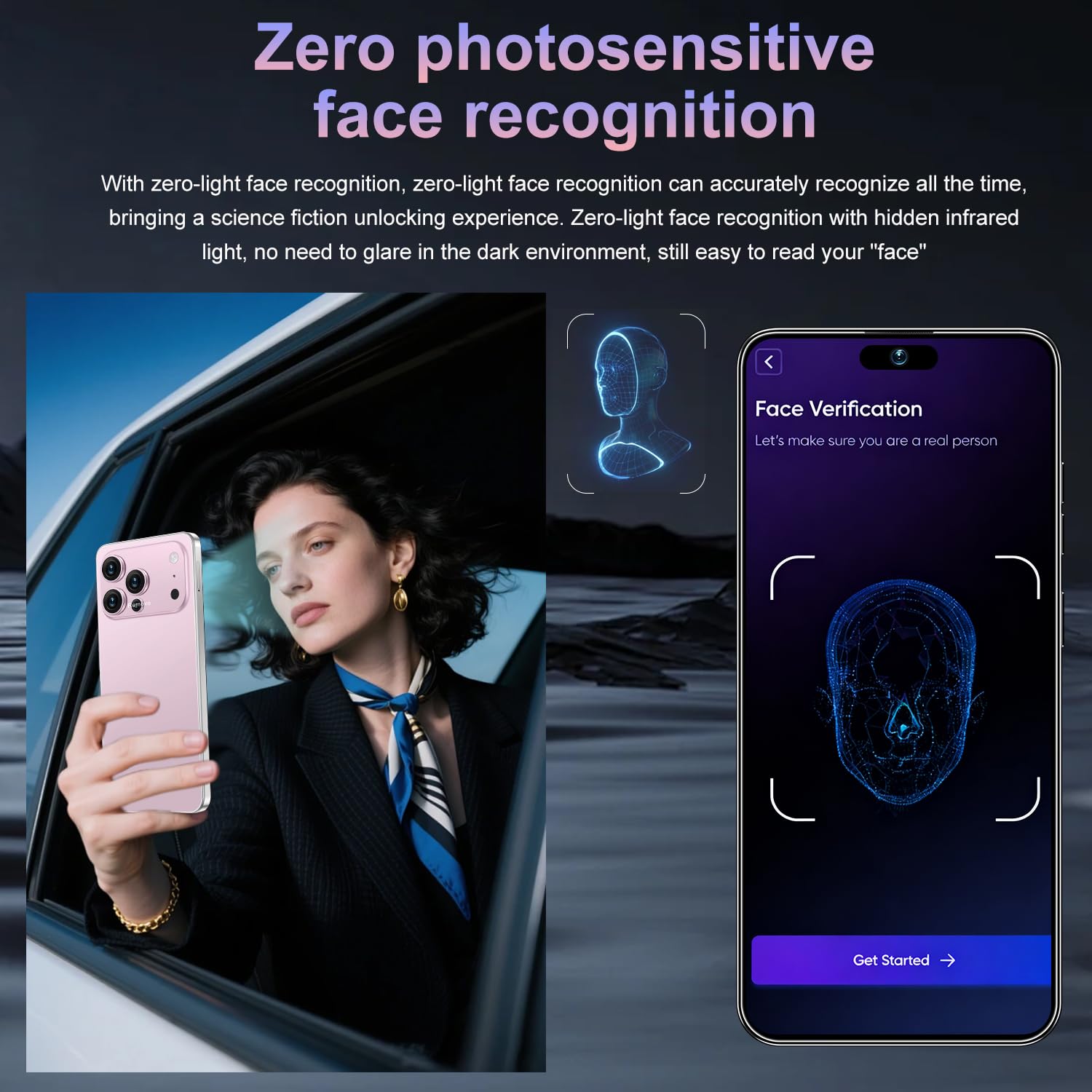 17PROMA X Smartphone: Snapdragon 8 Gen 3, 12GB RAM + 512GB Storage, 7000mAh Battery, 6.99-inch Display, 68MP+108MP Camera, Android 15, 5G, Dual SIM - Superior OS Outperforms Competitors (Pink)