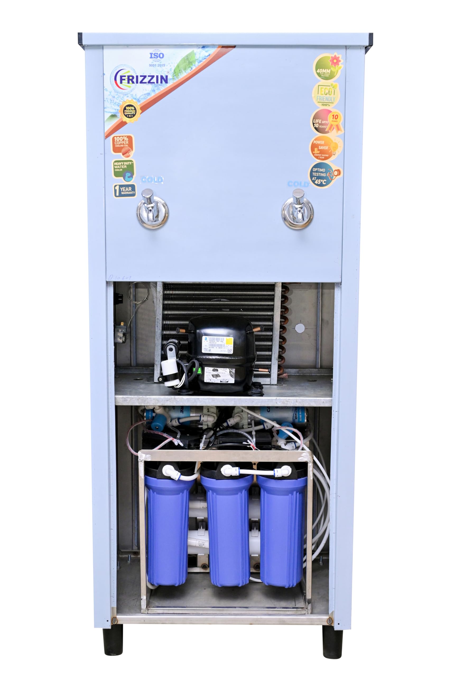 60 Litre Water Cooler with 25 Litre RO, Dual Tap Cold Water Dispenser, ISO Certified, Stainless Steel Tray-image-34