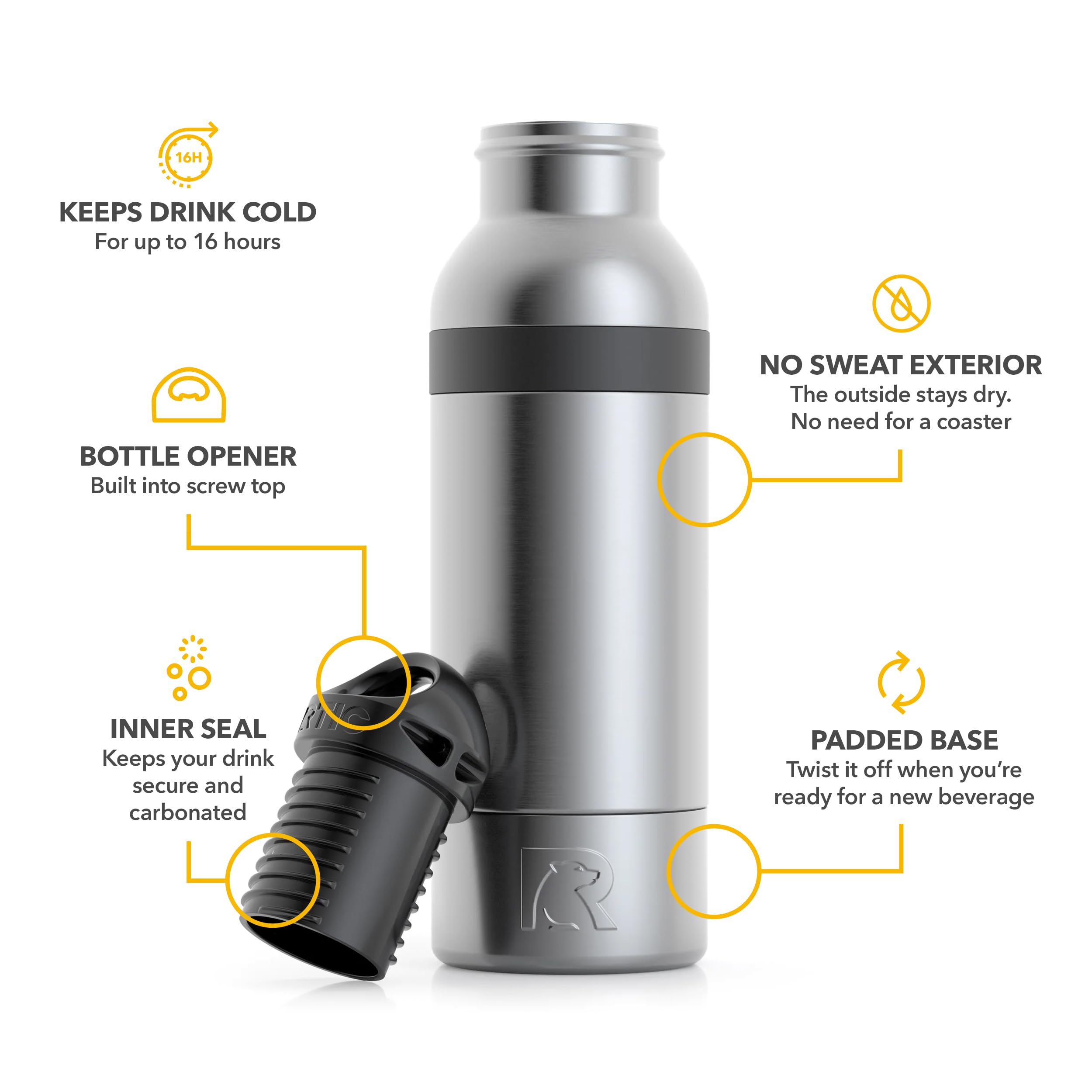 Amazon.com: RTIC Bottle Chiller, Insulated Cooler for 12oz Glass