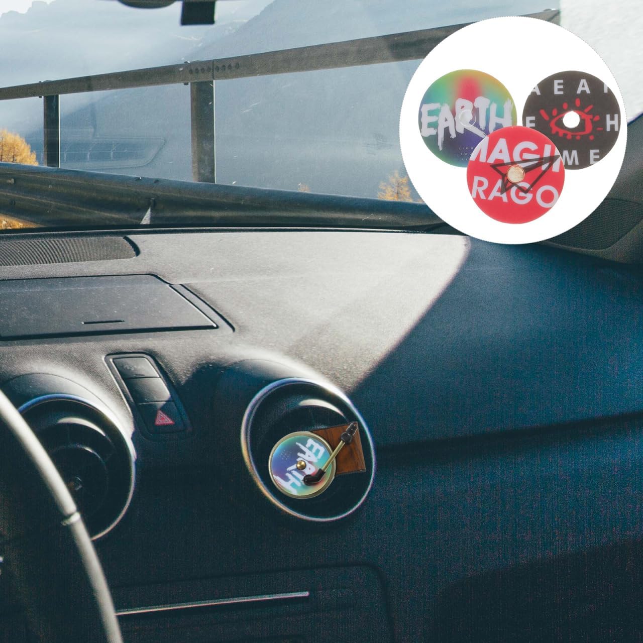 48 Pcs Record Air Freshener Refills: 1.38" Vinyl Scented Pads for Car Vent Clips - Disco Retro Fragrance Discs