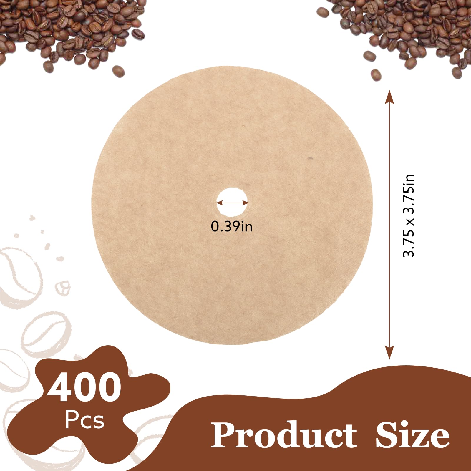 Snapklik.com : 400 Count Percolator Coffee Filters, 3.75in Natural ...