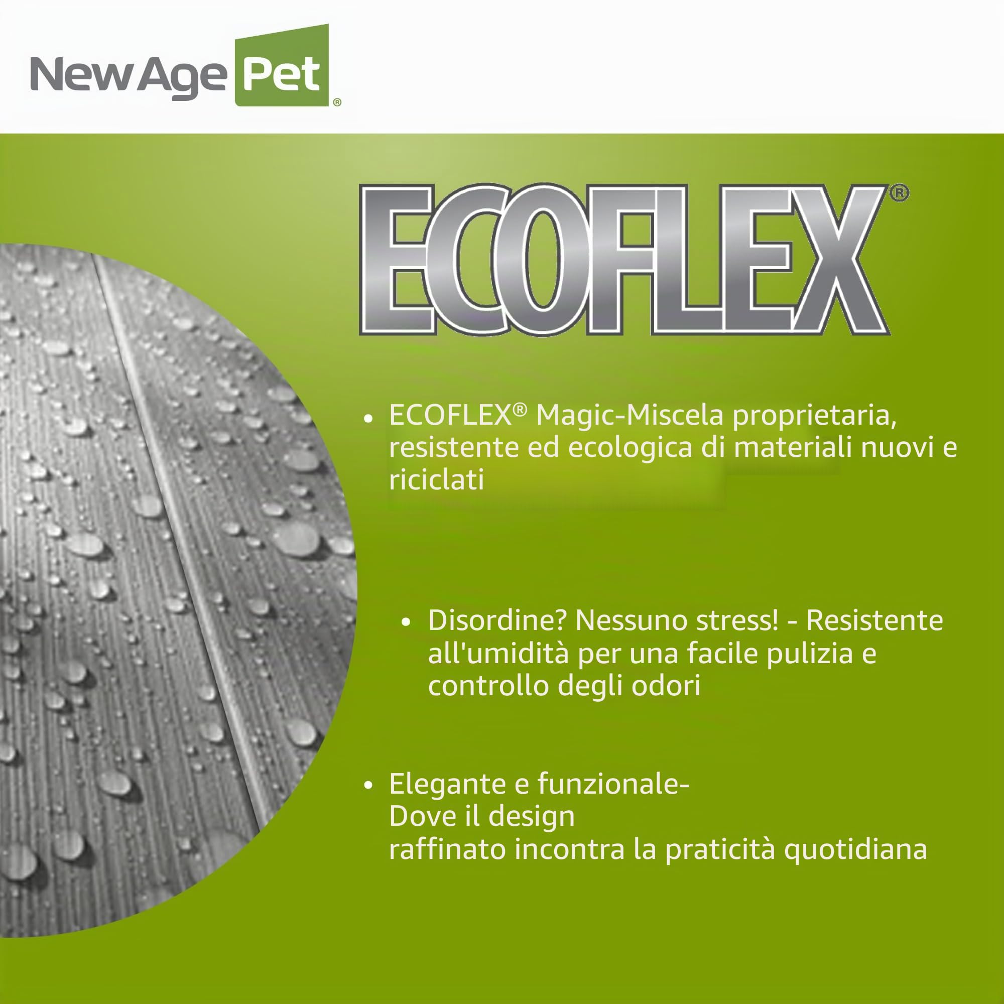 New Age Pet® ECOFLEX® Albany, Casetta per Esterni per Diversi Gatti Selvatici, Facile e Veloce da Montare, con 2 sportelli in Vinile, Resistente all'umidità e agli odori