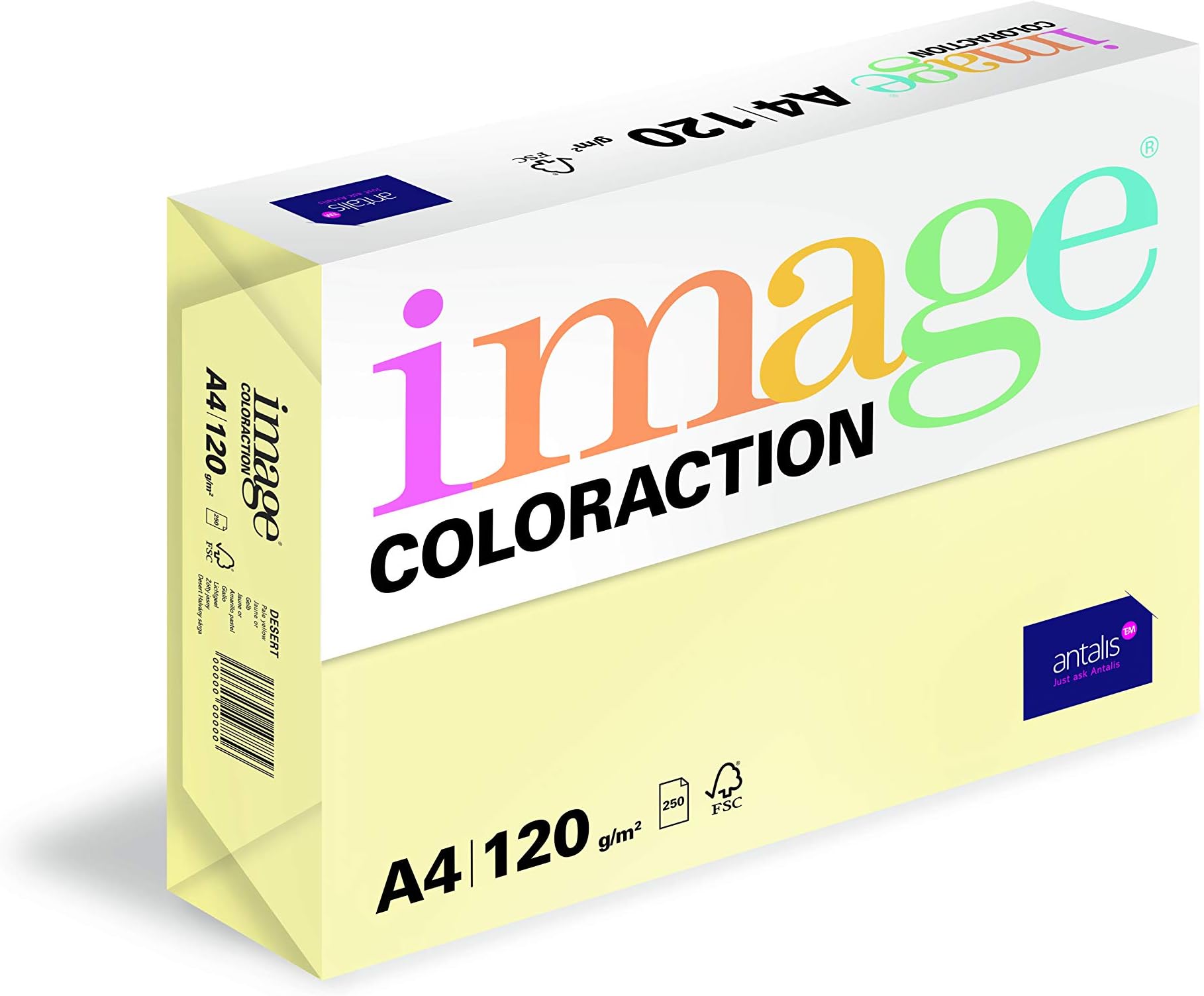 Image Coloraction Pale Yellow (Desert) A4 210x297mm 120gm2 fsc4 250sh/RM 5rm/BX