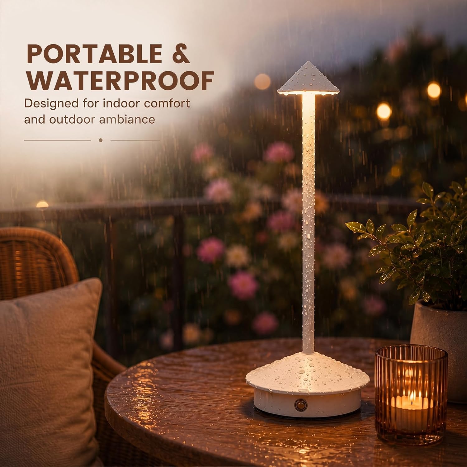 12 Pack Cordless Table Lamp, 3 Color Stepless Dimmable, White image 4
