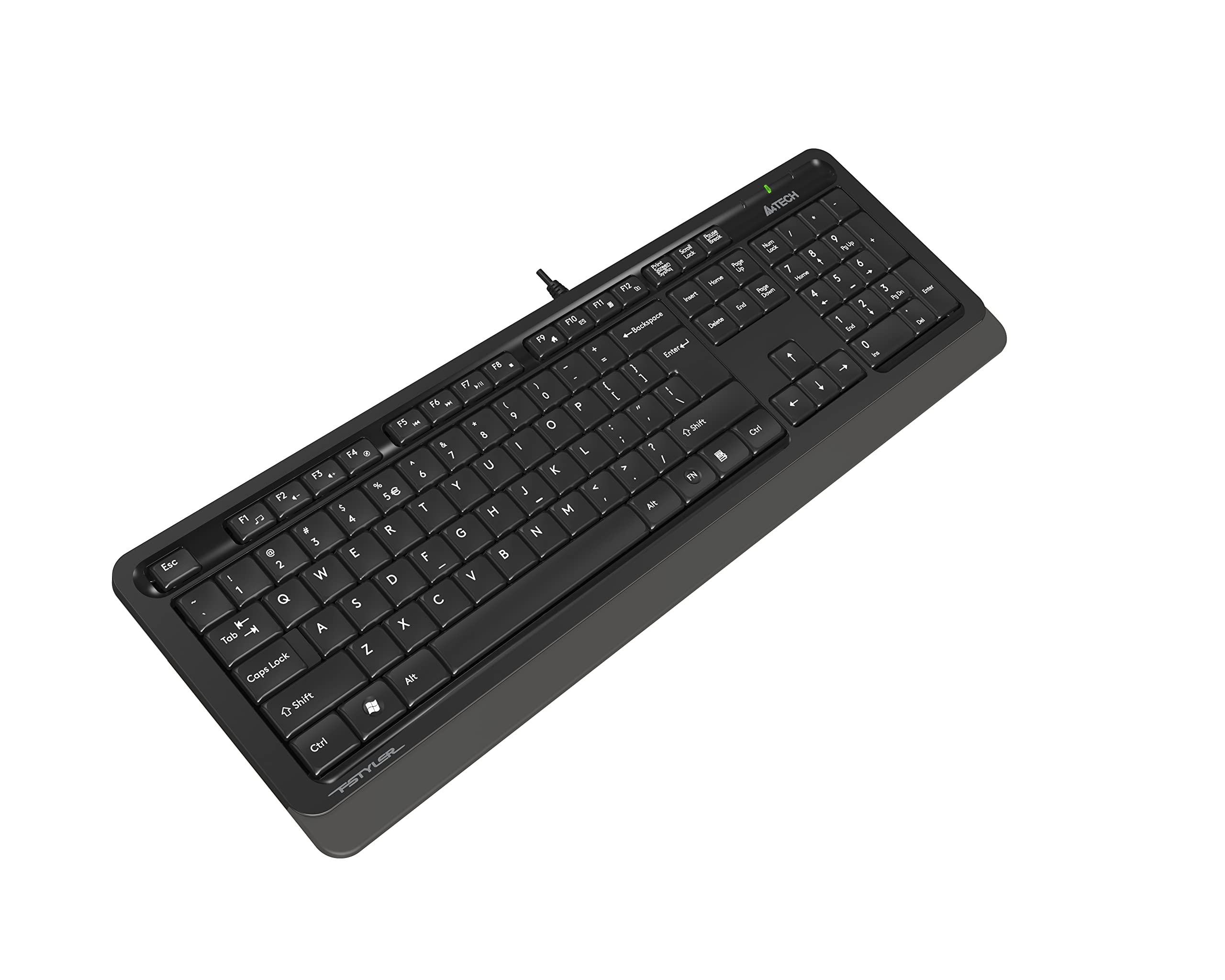 A4 TECH FK10 Q USB Türkçe FN-Multimedya Klavye,Siyah/Gri