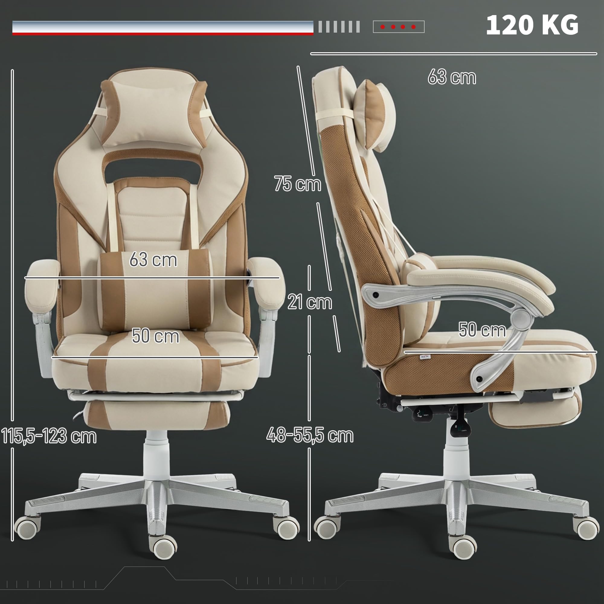 HOMCOM Gaming Stuhl Ergonomischer Gamer Stuhl mit Lendenwirbelstütze, Fußstütze, Süß Gaming Sessel mit Katzenohren, Kopfkissen, Höhenverstellbar Bürostuhl mit Liegefunktion Kunstleder Rosa HOMCOM Gaming Stuhl Ergonomischer Gamer Stuhl mit Lendenwirbelstütze, Fußstütze, Süß Gaming Sessel mit Katzenohren, Kopfkissen, Höhenverstellbar Bürostuhl mit Liegefunktion Kunstleder Rosa