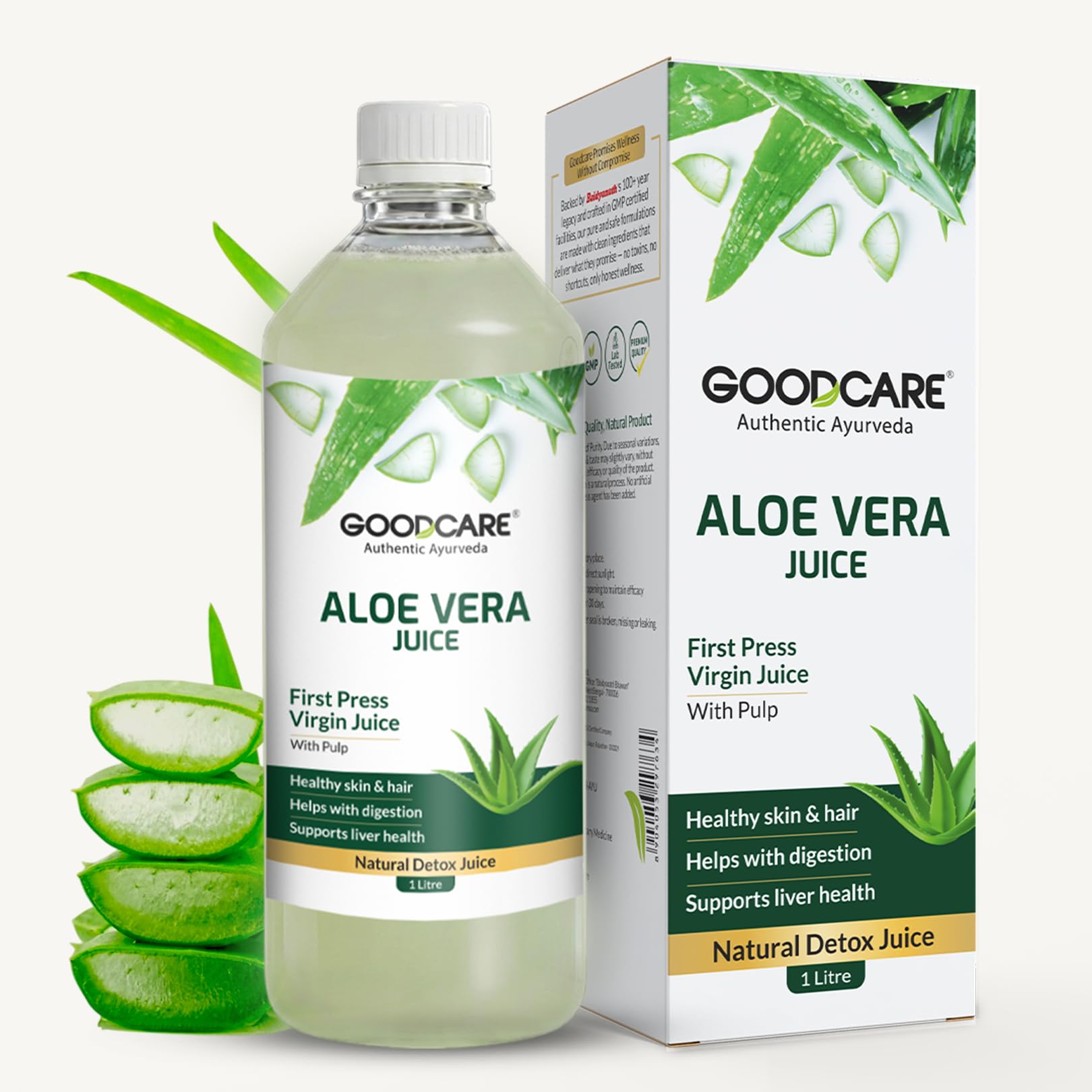 Goodcare Aloe Vera Juice 1000 ml with Pulp | Detox & Digestion Support | Helps Improve Gut Health & Clear Skin | Ayurvedic Wellness Drink-image-42