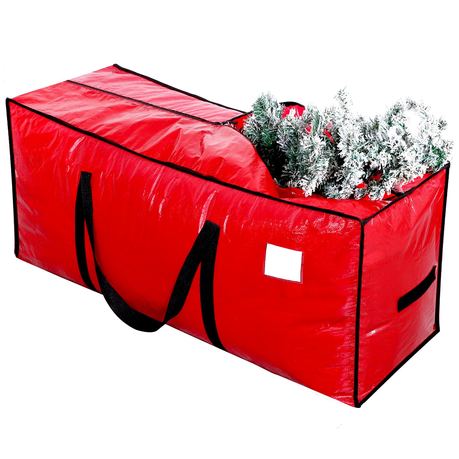 Christmas Tree Storage Bag, Extra Large Heavy Duty Festive Season Multipurpose Storage Bag Ideal for Up to 7.5 Ft Tall Xmas Trees and Other Decorations Red