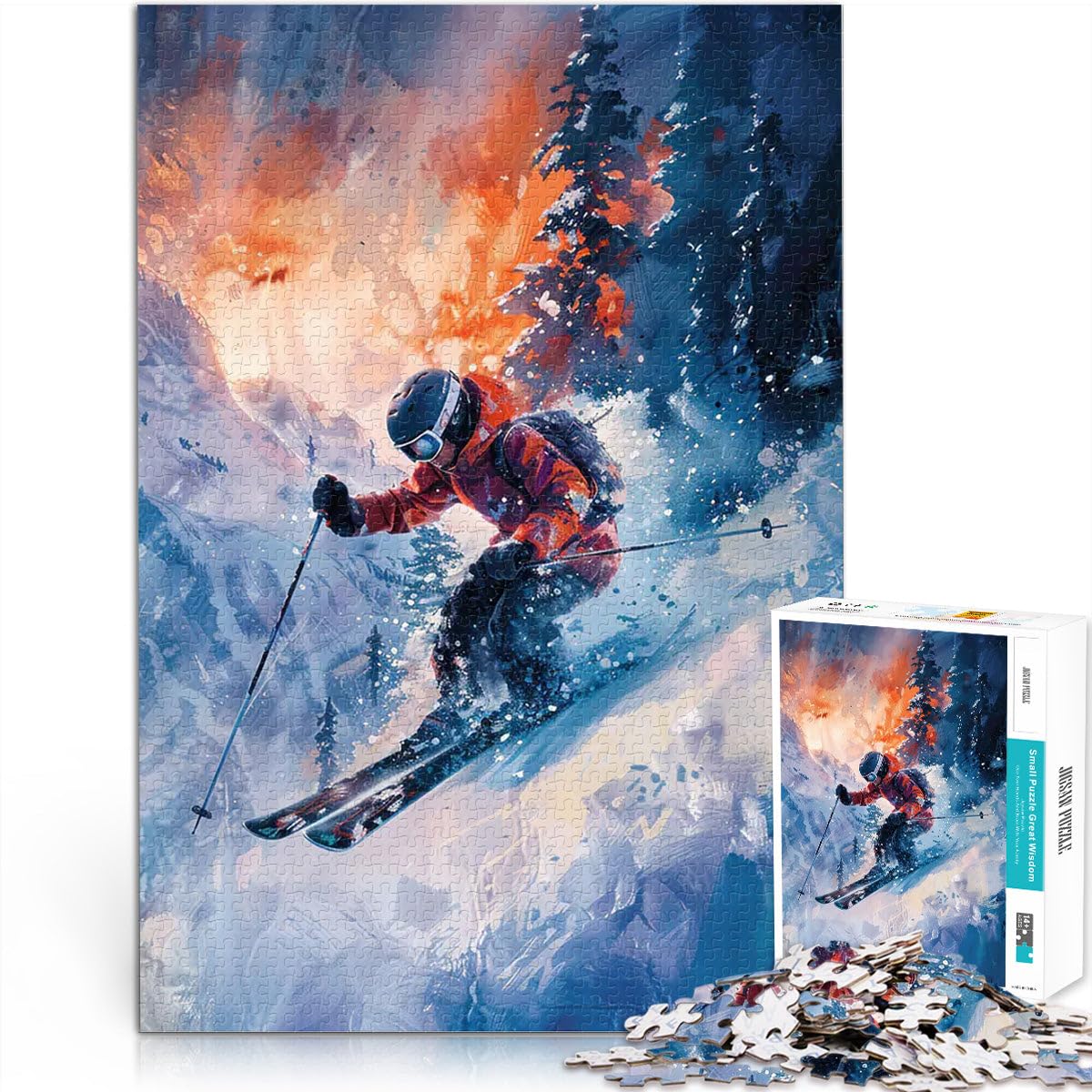 Adults Puzzles 1000 Piece Jigsaws Epic Downhill Descent Lernspiele Heimdekoration Verbessern Sie das Gedächtnis75x50cm
