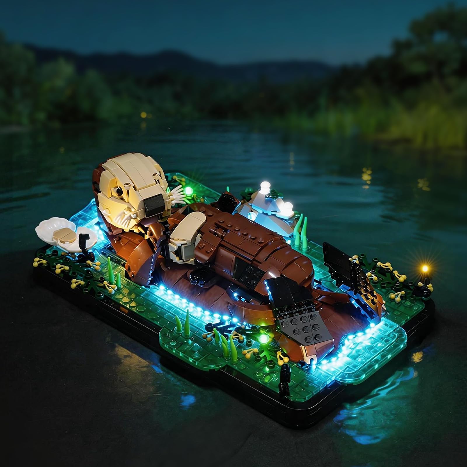 BRIKSMAX 2.0 Light Kit Compatible with Lego Ideas Floating Sea Otters 21366 Building Sets - Original LED Lighting Kits (Accessories Only) for Display, Gifts & Collectors