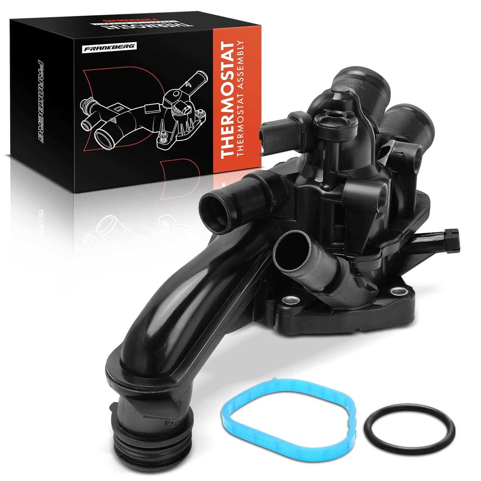 Frankberg Regulador del termostato del refrigerante 1336Z6 | Compatible con: C4 II NC, DS5, 308 II L3 LB LH LP LW, M.i.n.i Convertible R57, C4 II Saloon NC, 2008 I CU