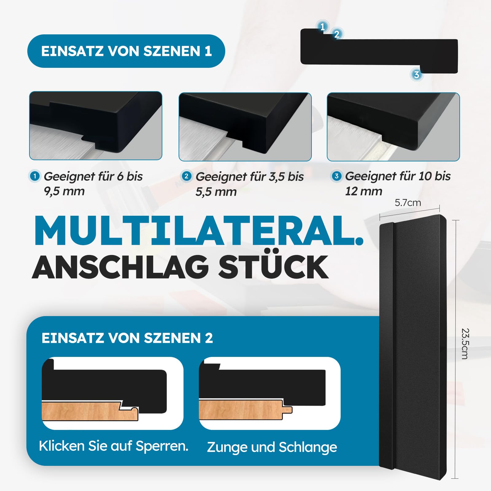 Laminierte/Vinyl-Bodenplattenwerkzeuge, Vinylholzböden mit NAACOO Knochenblöcke - zweiseitig mit Nischen, 25.4CM Profilmaßstab, Hebel, 40 Fußböden, Gummihammer. Universal Bodenmontage-Kit