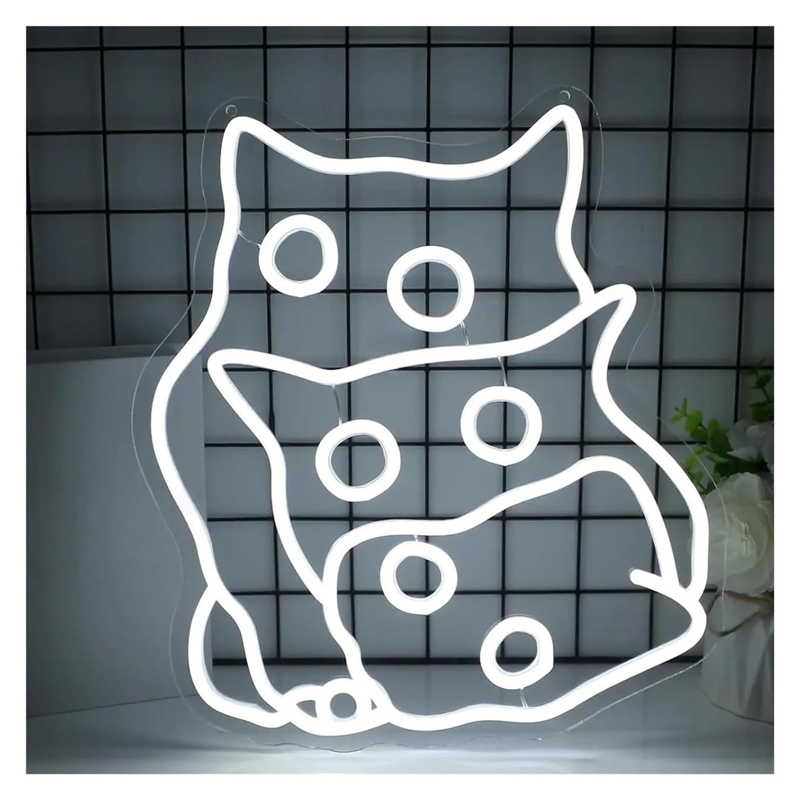 Néon chat intensité variable pour éclairer un anniversaire sans éblouir