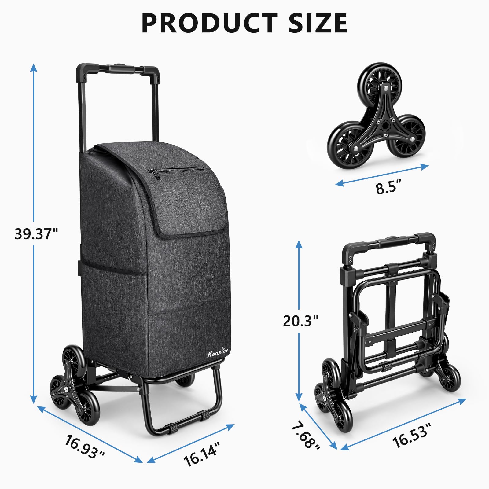 Stair Climbing Grocery Cart - Easy Stairs Shopping -9