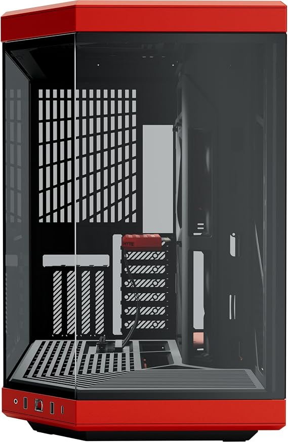 HYTE Y70 Dual Chamber Mid-Tower ATX Case - Red/Black