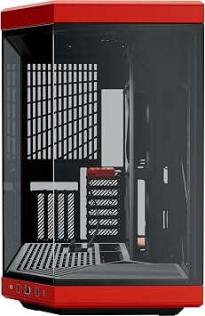 HYTE Y70 Dual Chamber Mid-Tower ATX Case - Red/Black