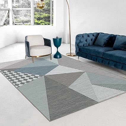 Amazon 北欧 ラグマット 幾何学模様 シンプルスタイル 抽象的 おしゃれ 長方形 ラグ フロアマット モダン 洋室 居間 洗える 滑り止め インテリア デザイン リビングルーム 寝室 低反発 防音 防臭 180 280cm 西海岸 プレゼント 床保護 一人暮らし Kuzqim ラグ