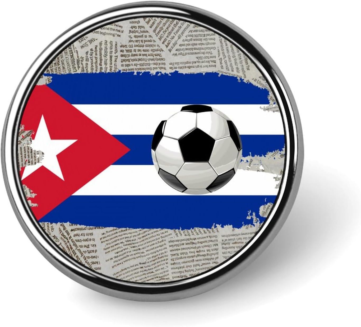 Cuba Flag Football Enamel Pins Sets Team Athlete Holiday Flags Hat Pins International Holiday Backpack Pins Custom Buttons Novelty Pin Set For Bookbags Lapel Pin Decor Housewarming Gift