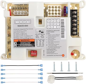 50A55-843 Furnace Control Board Suitable for Wh-ite Ro-dge-rsFurnace Systems Precise Ignition Timing,Replace 50A50-241 50A50-405 50A55-288 50A55-486