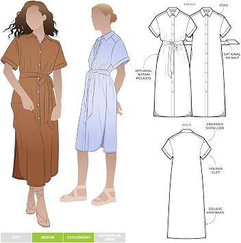 Style Arc Sewing Pattern - Palmer Woven Dress Sizes 10-22