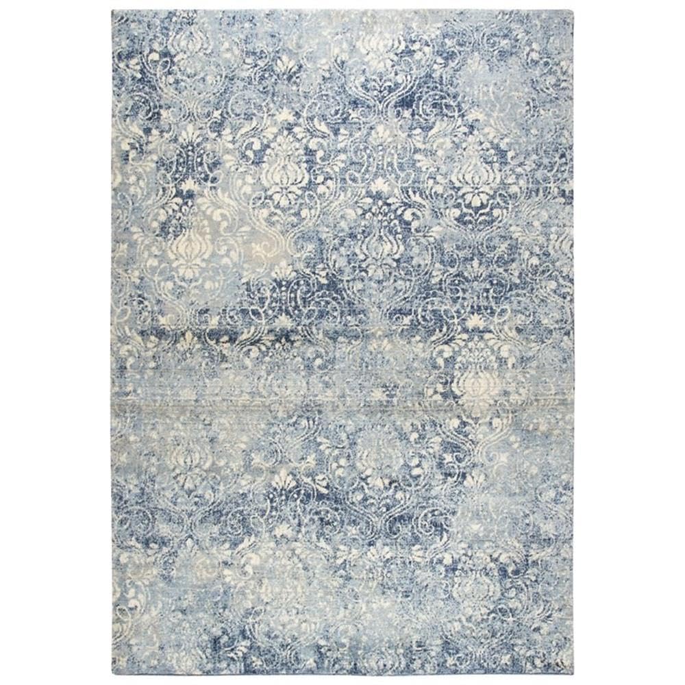 Rizzy Home Alora Decor Euphoria 3' x 5' Damask Lt. Blue/Gray/Rust/Blue Hybrid Area Rug