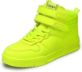 Damen-High-Top-Sneaker Basketball-Stiefeletten Turnschuhe mit Klettverschluss - lässige Kunstleder-Sneaker