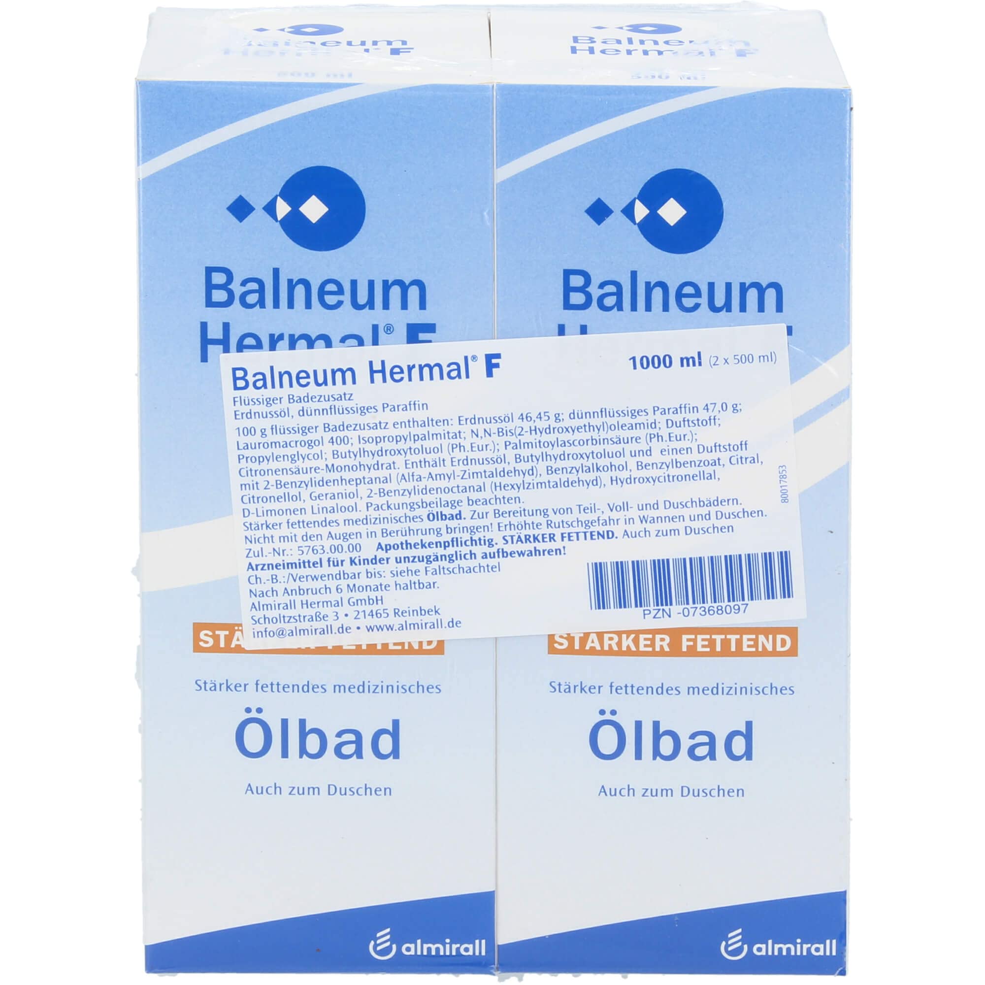 Balneum Hermal F Medizinisches Ölbad – Bei Trockener, Juckender Haut (Neurodermitis, Psoriasis), 500 Ml