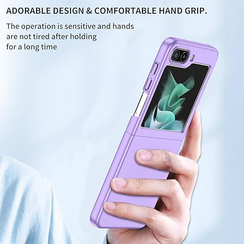 Miniatura 6 de Funda protectora para Samsung Galaxy Z Flip 5, funda protectora a prueba de golpes para Galaxy Z Flip 5, funda ultradelgada para Flip 5, color morado