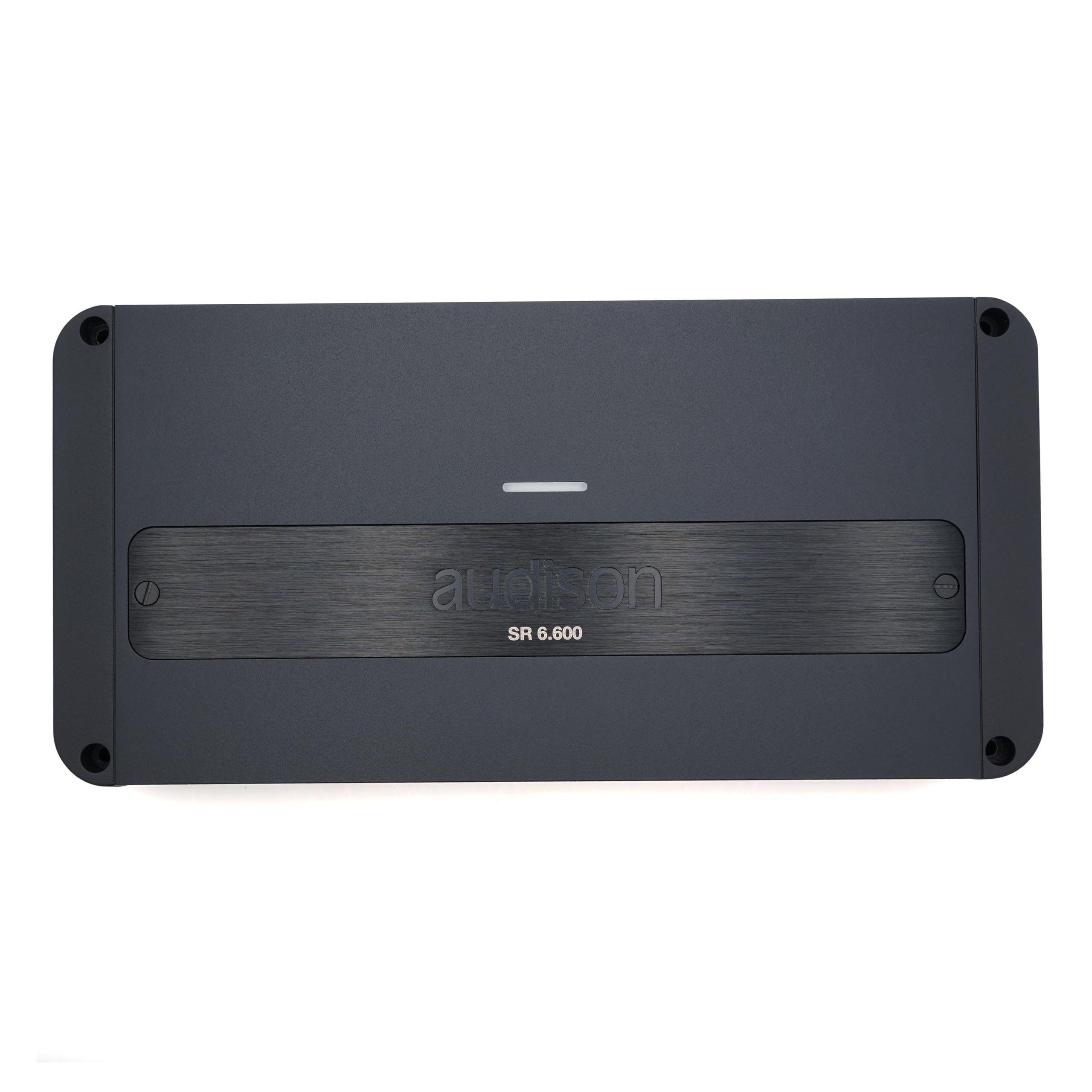 Audison SR 6.600 - Amplificatore a 6 canali in Classe D per auto, configurazione 4x140W + 2x185W su 2 ohm, ideale per sistemi attivi multivia ad alta efficienza