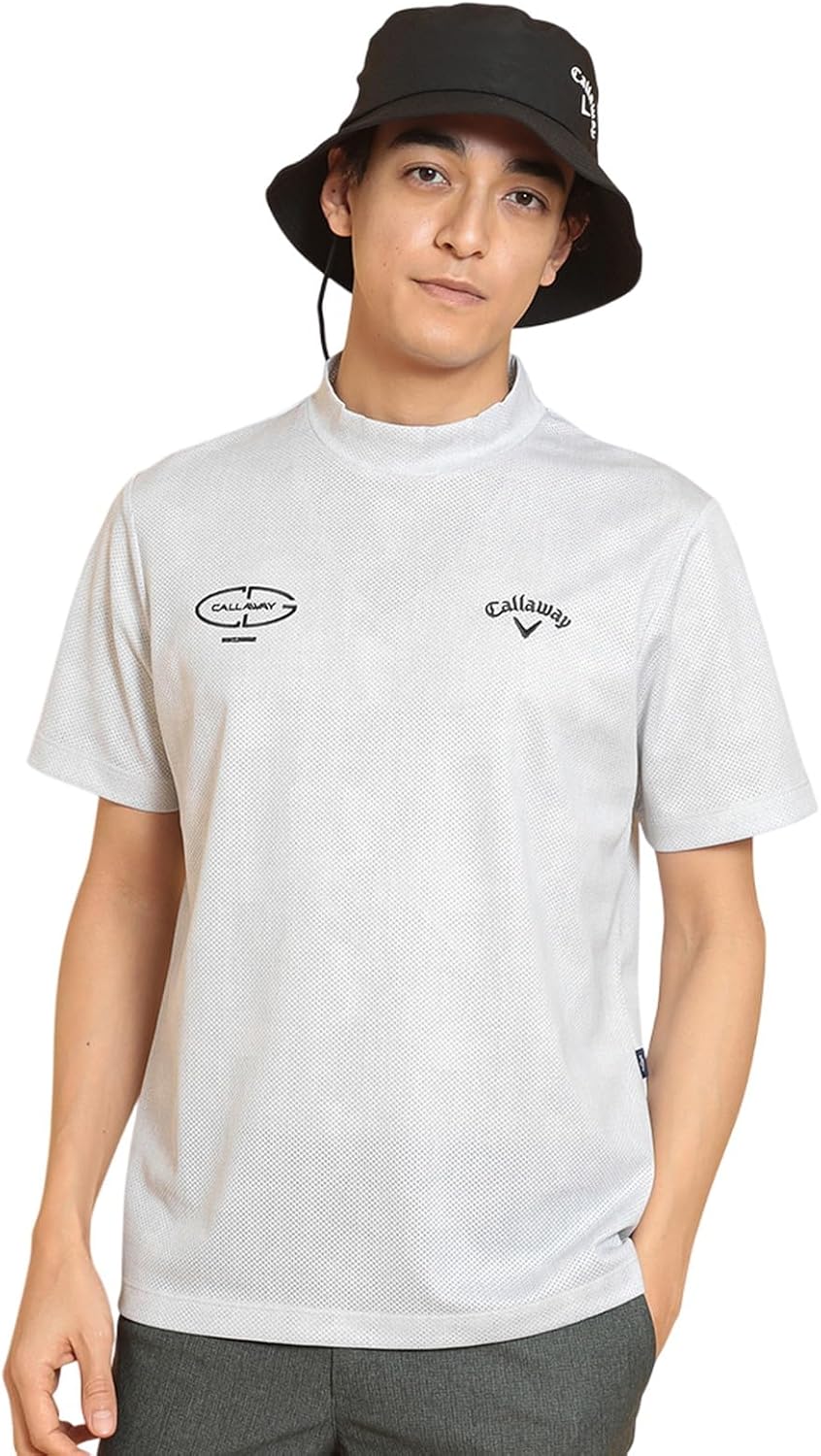 Amazon.co.jp: [キャロウェイ] メンズ 半袖 モックネックシャツ (吸汗