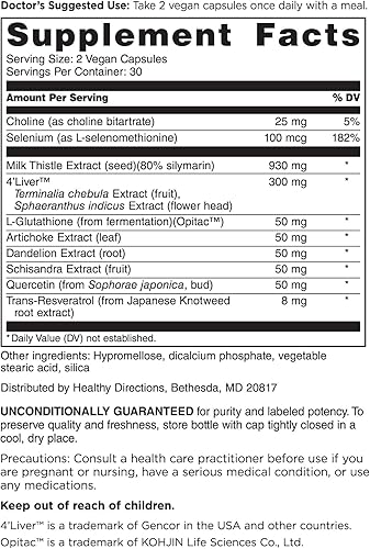 Miniatura 2 de DOCTORS' PREFERRED Liver+ Revive & Restore Fórmula 10 en 1 con hígado y cardo mariano de 4 pies clínicamente validados  60 cápsulas