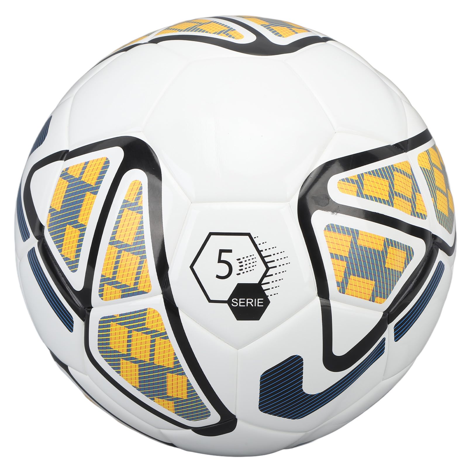 Pallone da calcio in materiale PU a prova di perdite per allenamenti indoor e outdoor, bianco