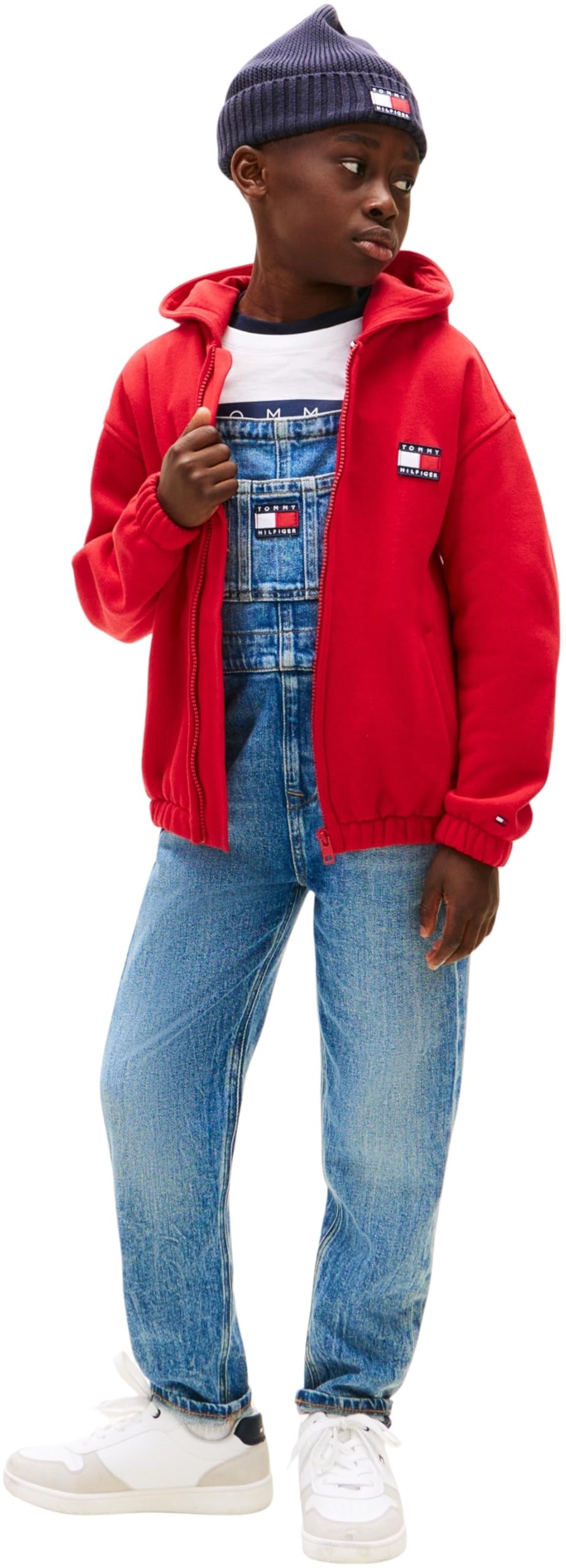 Tommy Hilfiger Felpa con Cappuccio e Zip Unisex-Adulto