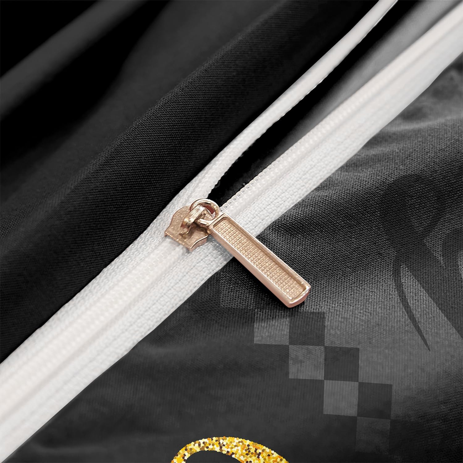 Couple Bedding Set - King Size, Crown Queen and King Comforter Cover Solt & Breathable Bedding Sets Dark Gray & Black Lover Duvet Cover Set Valentine s Day Presents (1 Duvet Cover + 2 Pillowcase) - Image 5