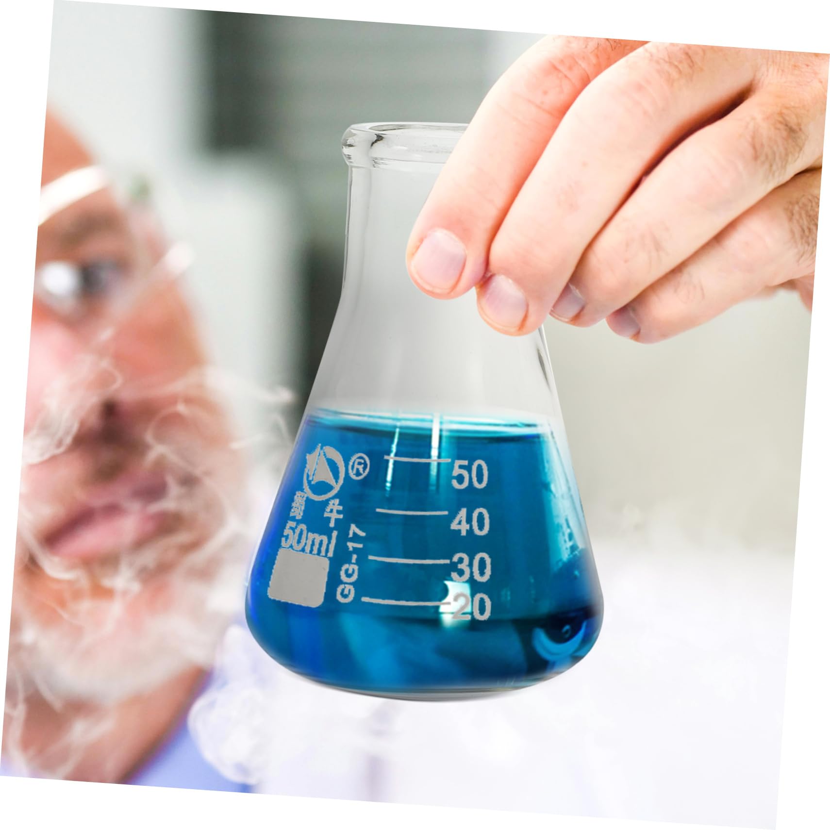 OUNONA 1 Set Experimental Tool Set Laboratory Glassware Conical Graduated Beaker Graduated Cylinder Science Beaker Measuring Scientific Beaker Glass Beakers Flat Bottom