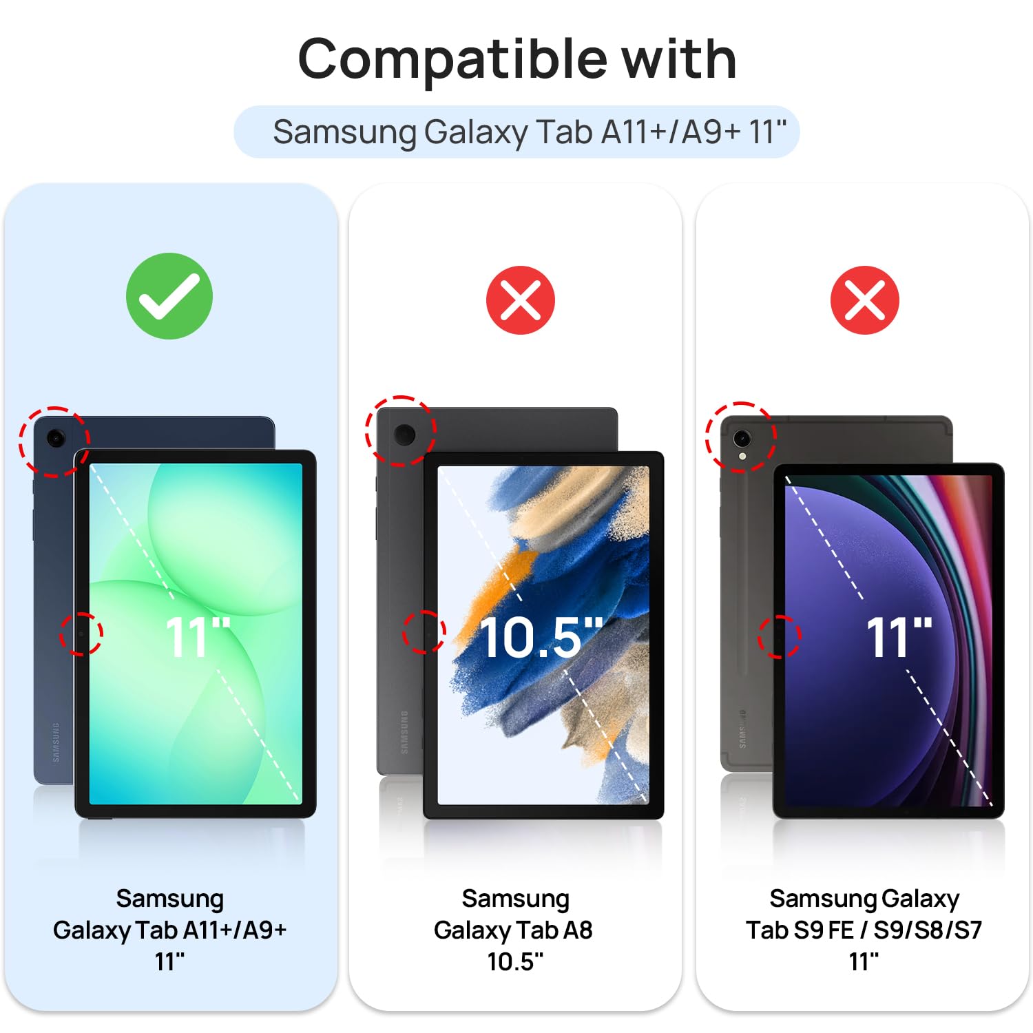Gerutek Pellicola Protettiva Vetro Temperato per Samsung Galaxy Tab A11 Plus 11 Pollici 2025 9H