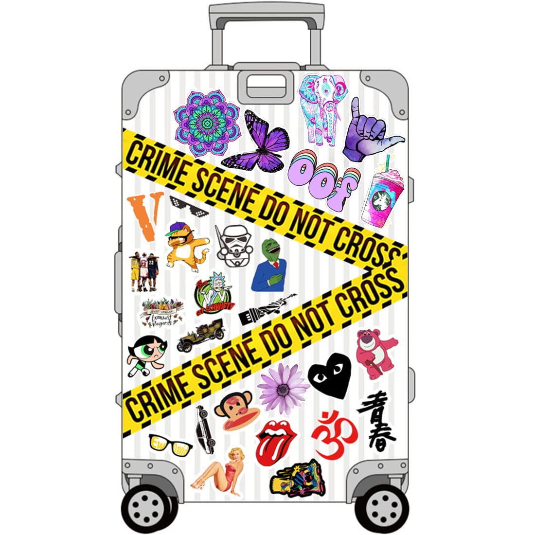 50 Adesivi Meme Divertenti AUAUY - Vinile Impermeabile, 5-7,6 Cm, Multicolore - Foto 6