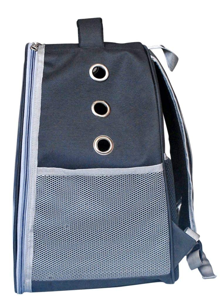 Risan Pets Pet Backpack Transparent Cat & Small Dog Puppy Kitty Shihtzu Carriers for Breathable Airline Travel Approved Air Ventilation Backpack Size 17 × 13 × 11 inch(Black) 3