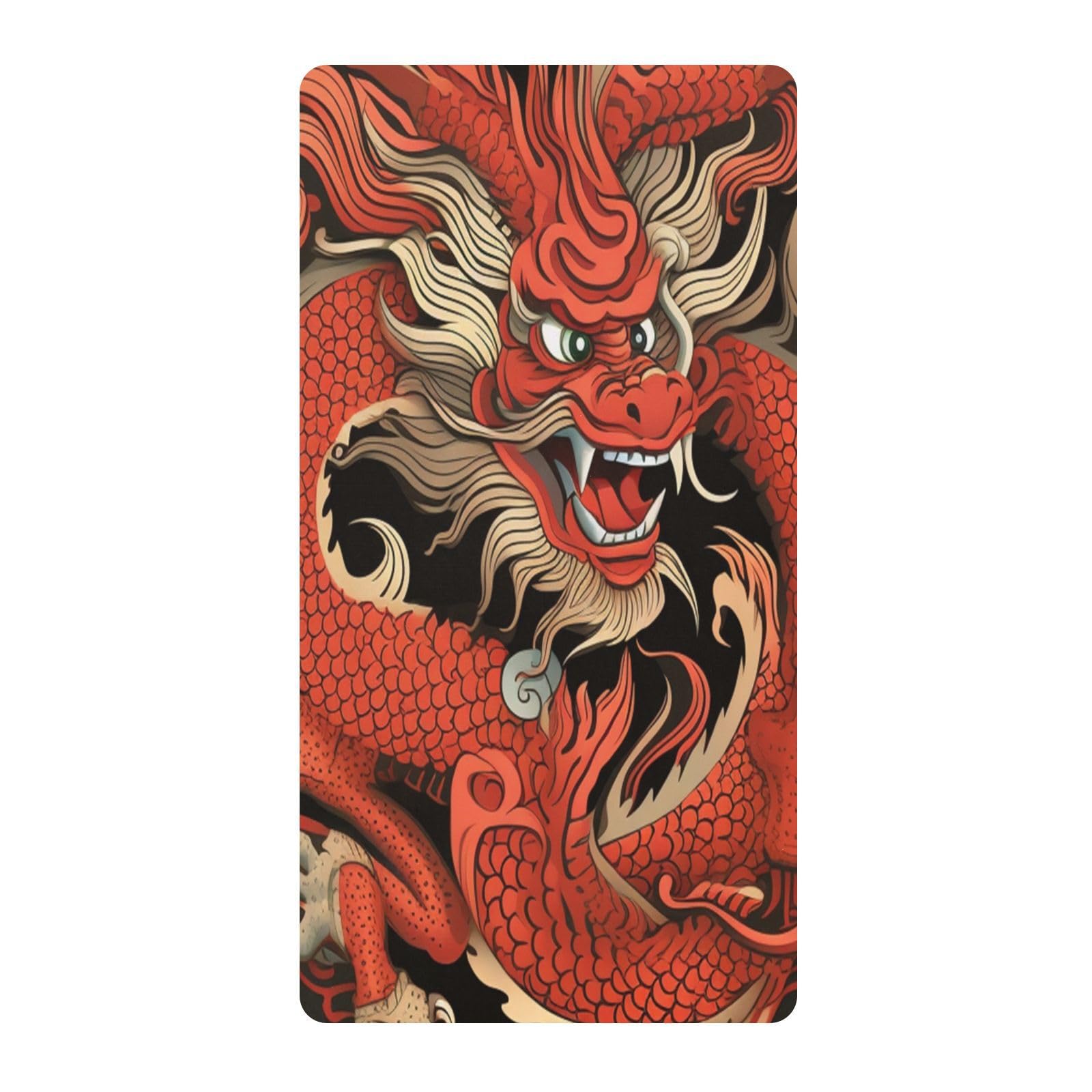 Chinese Style Dragon Cloud Toddler Crib Sheet Soft Cotton Baby Play Sheets Fitted for Mattress Playard