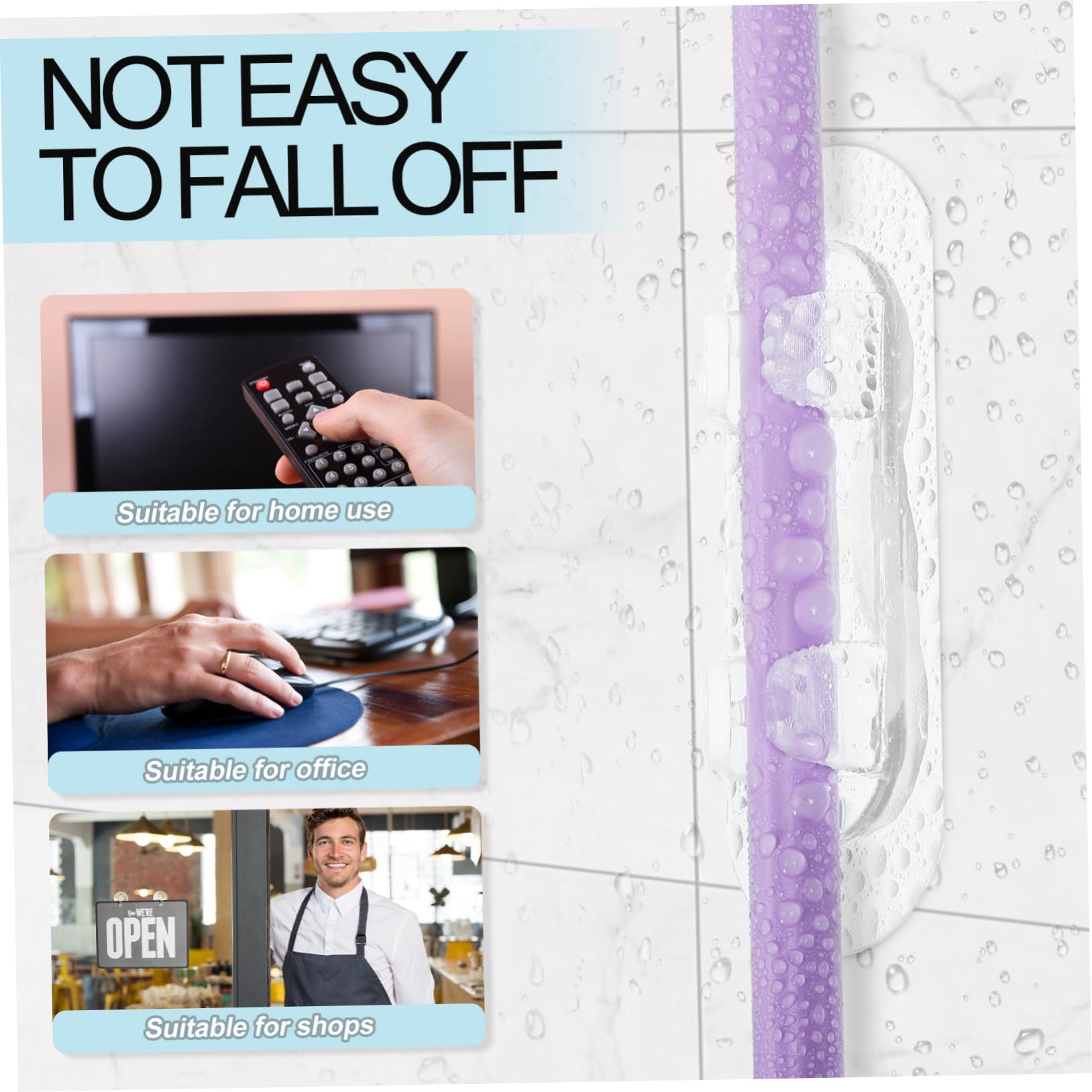 SHINEOFI 5 Ensembles Clip De Câble Transparent De Supports Adhésifs Pour Gestion De Câbles Fixation Sécure Facile À Utiliser Pour De Bureau Maison 30 Pièces * 5