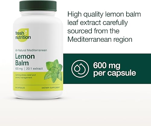 Miniatura 4 de Fresh Nutrition Cápsulas de extracto de bálsamo de limón.