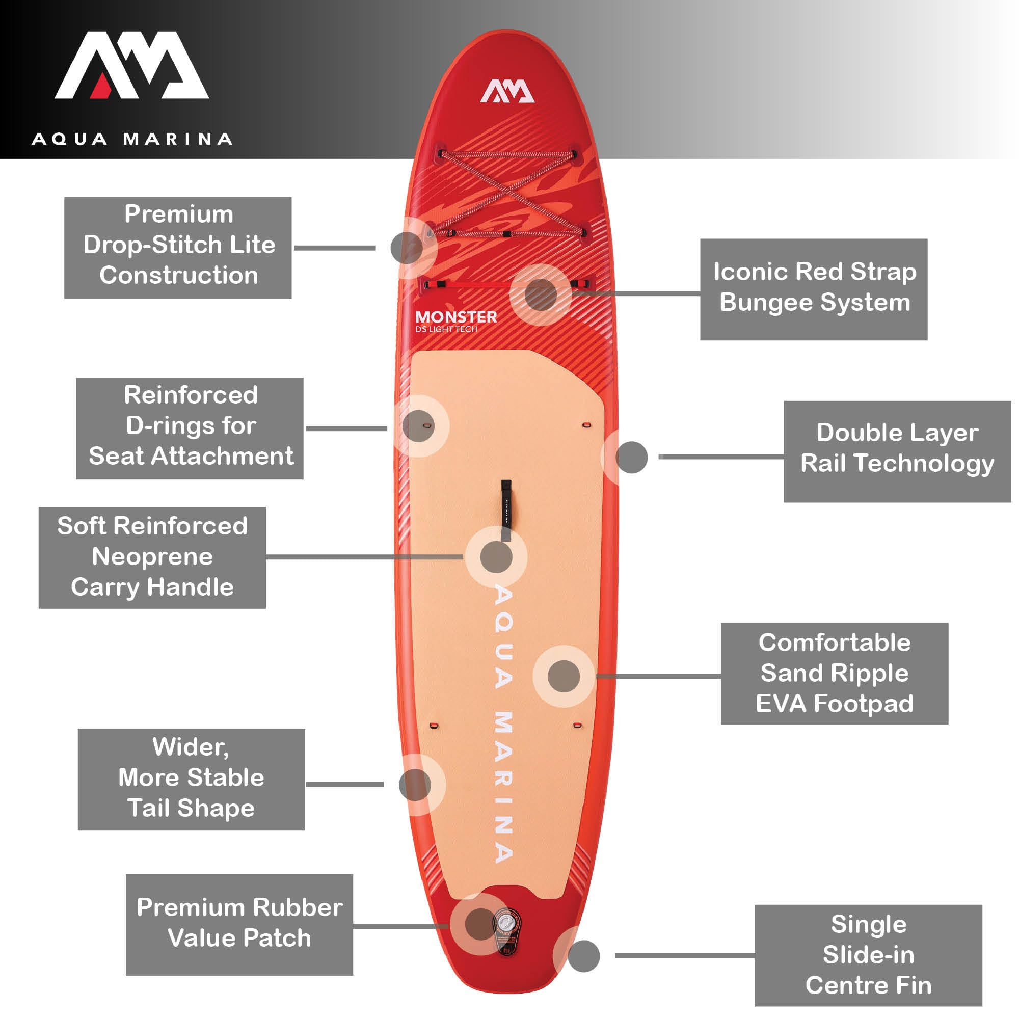Aqua Marina Monster, stand up paddle gonfiabile, 3,5 m