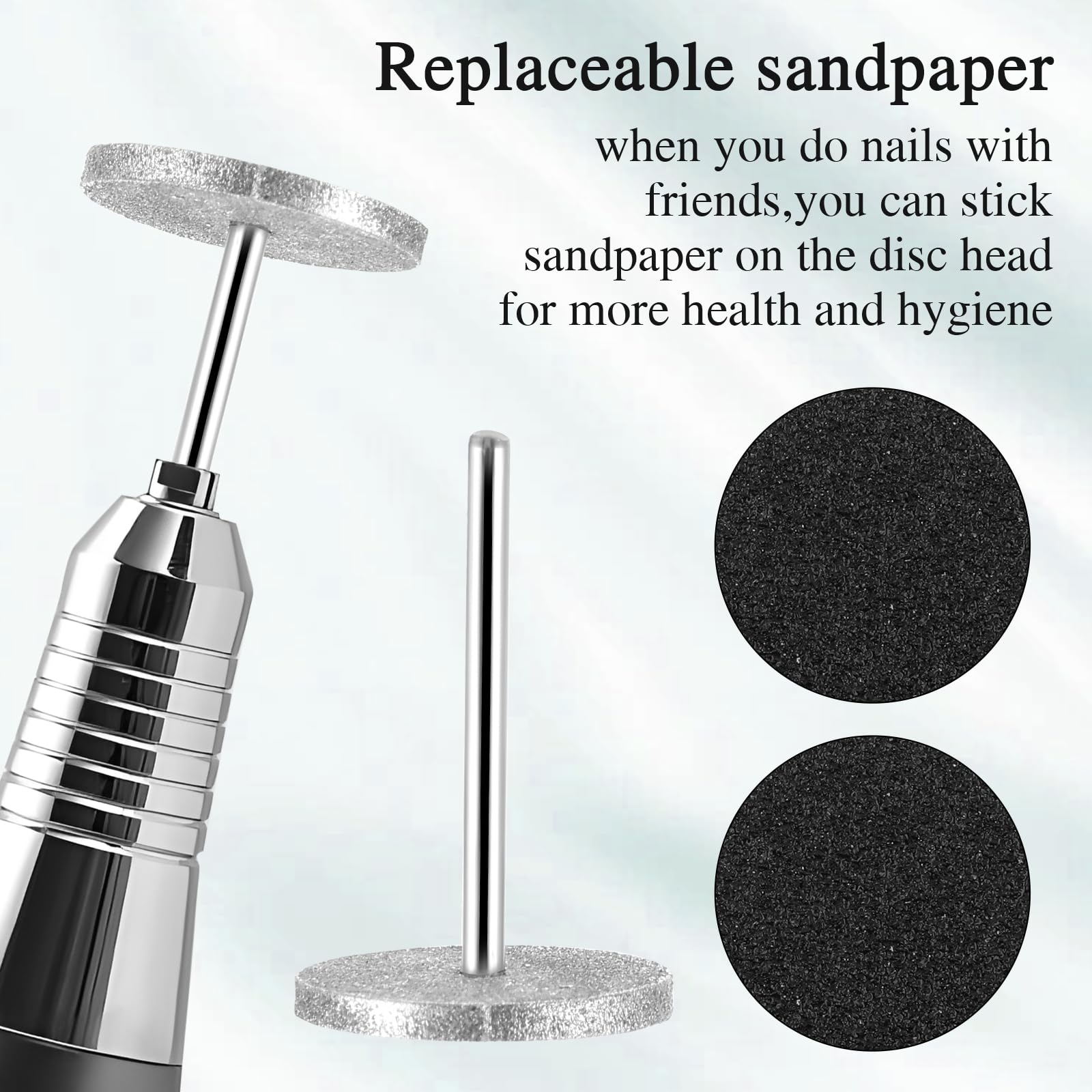 ElevateTech Set di punte e dischi abrasivi per trapano unghie, 4 pezzi di ricambio, frese elettriche, set manicure e cura piedi