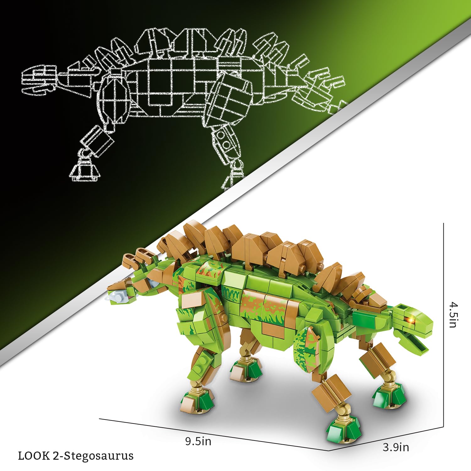 Amazon.co.jp: Mkmimo 3イン1恐竜ビルディングブロックおもちゃセット