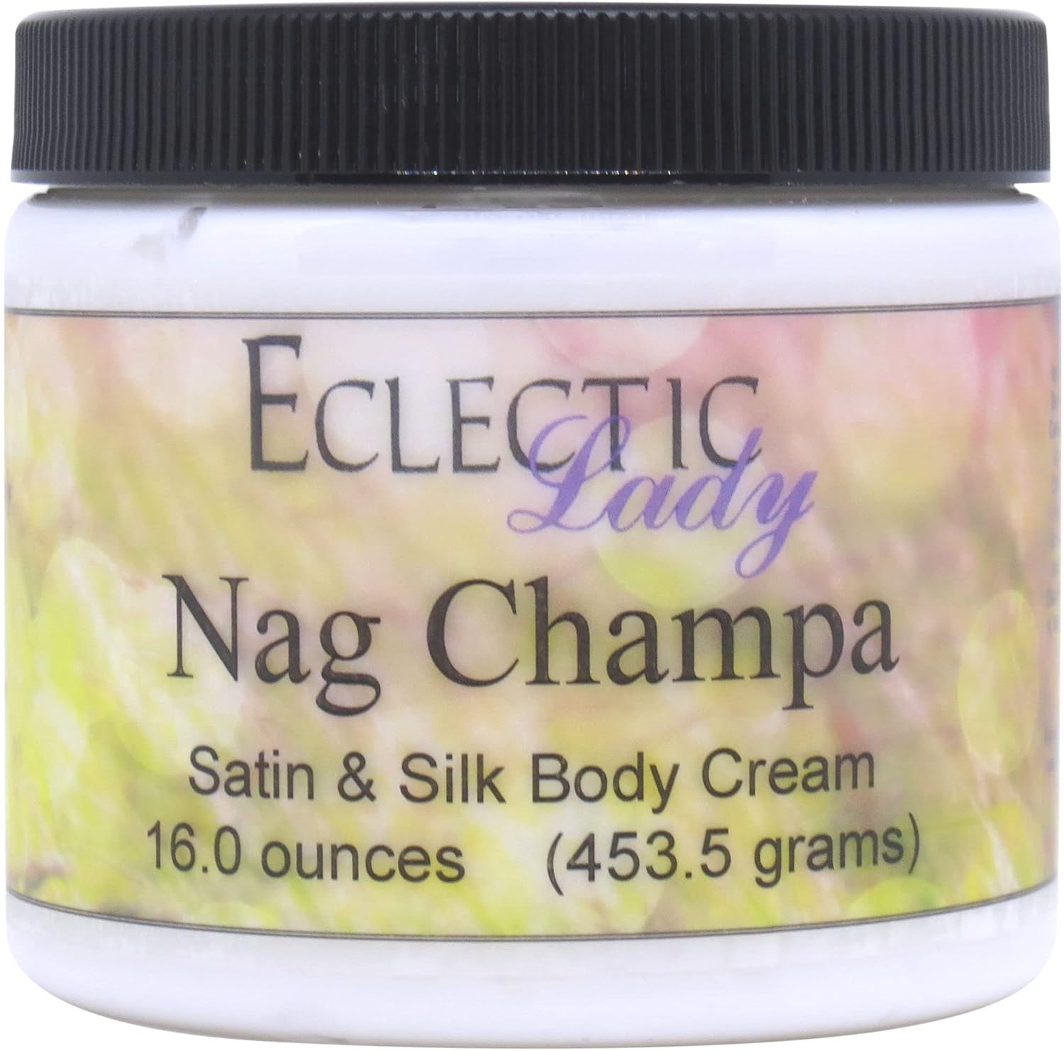 Eclectic Lady Nag Champa Satin and Silk Cream, Body Cream, Body Lotion, 16 oz - Shea Butter, Aloe, Silk Amino Acids, Vitamin E, Phthalate-Free, Handcrafted in USA - Perfect For Women