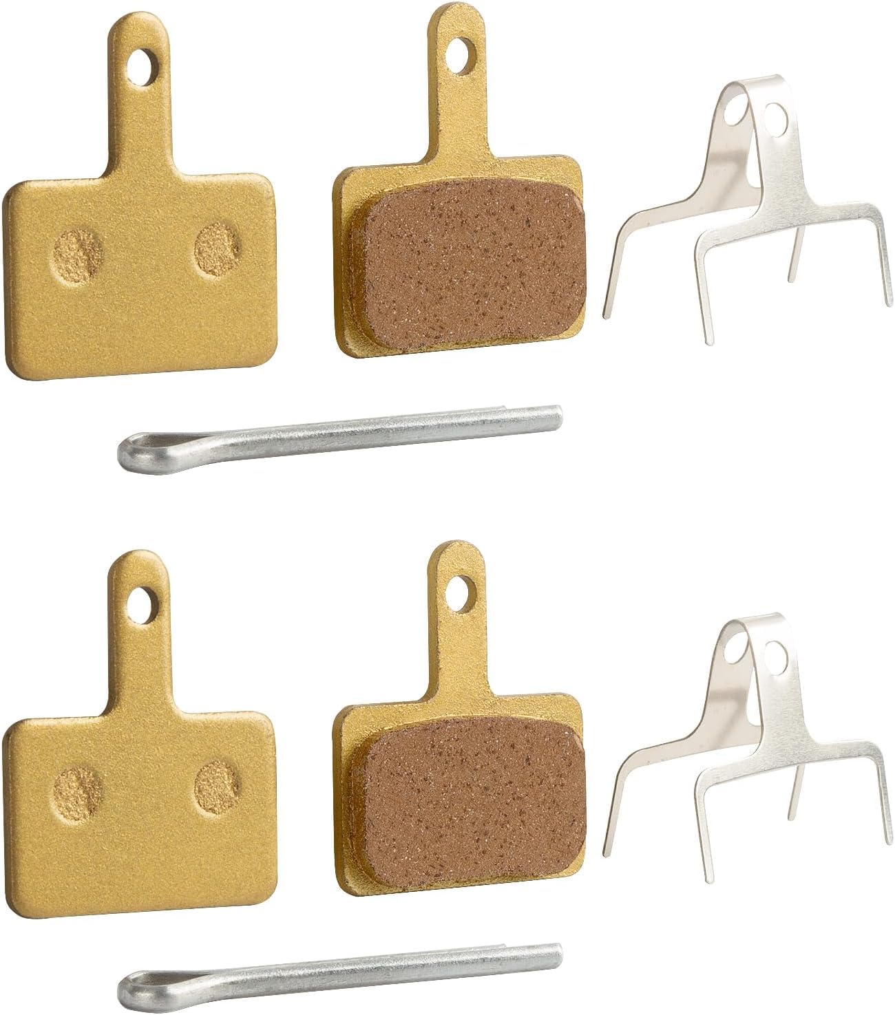 VITILAN 2 Pairs Bicycle Copper Base Metal Disc Brake Pads for V3 Electric Bike Mountain Road Bicycles Adult Cycling Commuting Accessories