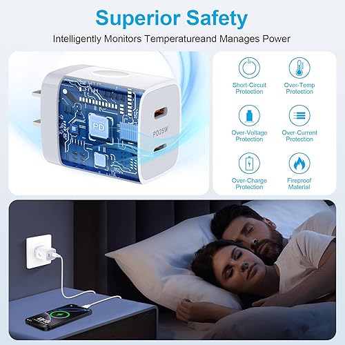 Miniatura 2 de Cable USB tipo C Samsung de 6 pies para OnePlus 11R1110 ProNord N300, 1 paquete de 100 W 5A USB C a USB C cable de carga rápida de nailon trenzado