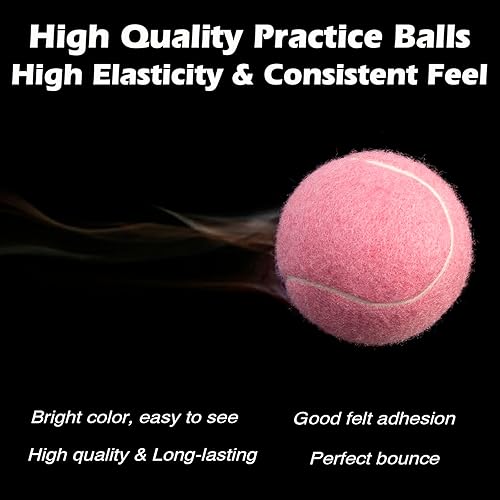 Miniatura 5 de SUNEZLGO Paquete de 12 pelotas de tenis, pelotas de tenis de entrenamiento de presión avanzadas, pelotas de tenis para perros, tenis grueso con
